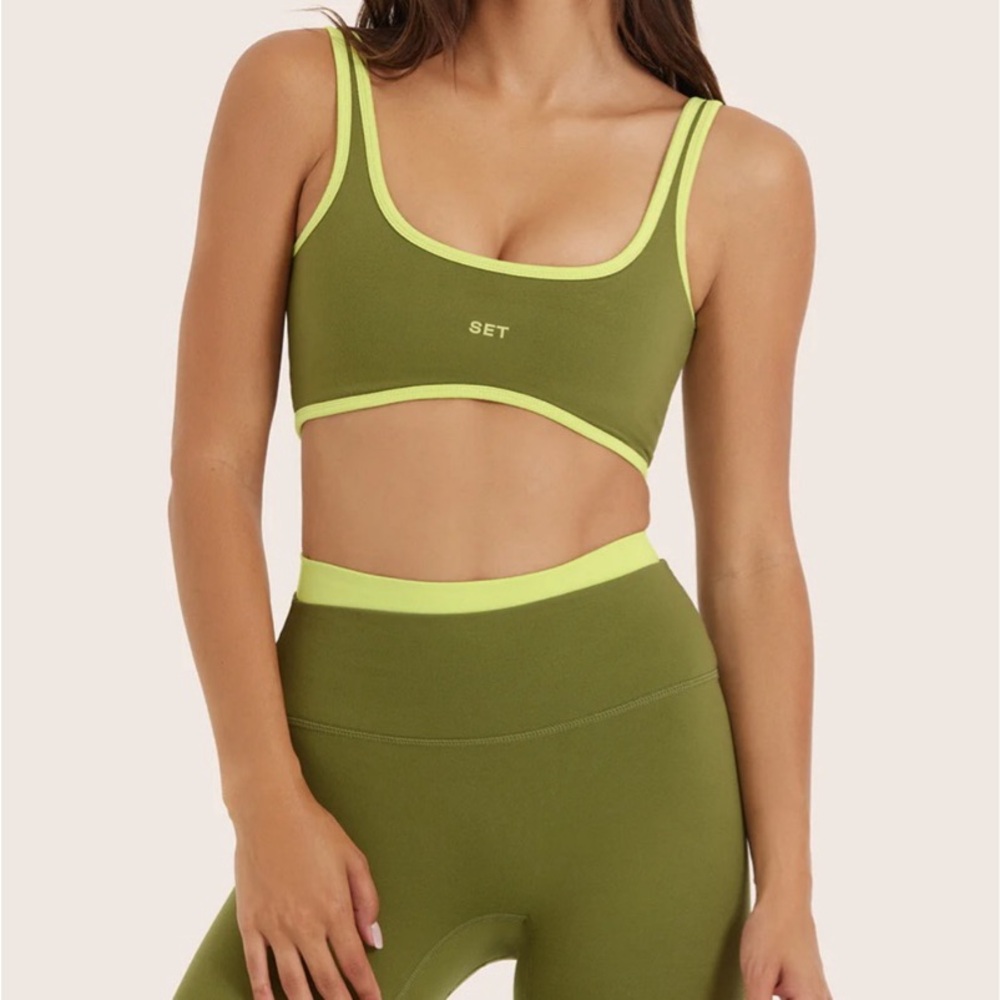 Set Active Cloud Contrast Rise Bra